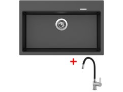 Set Sinks Maximo 780 Metalblack + Flexia Set Sinks Maximo 780 Metalblack + Flexia