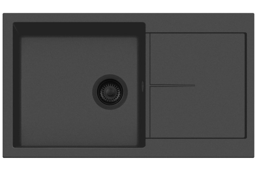 Sinks INFINITY 860 BL Nanoblack granitový drez s odkvapom