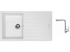 Set Sinks PERFECTO 860 Milk + baterie Sinks MIX 3 chrom Set Sinks PERFECTO 860 Milk + baterie Sinks MIX 3 chrom