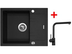 Sinks LINEA 600 XC Granblack + Elka černá matná Sinks LINEA 600 XC Granblack + Elka černá matná