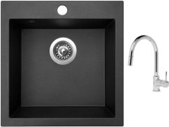Set Sinks VIVA 455 Metalblack + baterie Sinks MIX 35 P chrom Set Sinks VIVA 455 Metalblack + baterie Sinks MIX 35 P chrom
