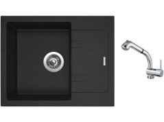 Set Sinks LINEA 600 N Granblack + batéria Sinks MIX 3 S Chróm Set Sinks LINEA 600 N Granblack + batéria Sinks MIX 3 S Chróm