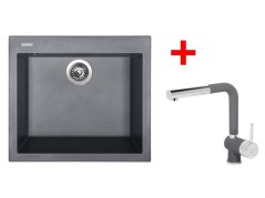 Sinks CUBE 560 Titanium + Mix 3 P GR - 1 Sinks CUBE 560 Titanium + Mix 3 P GR - 1