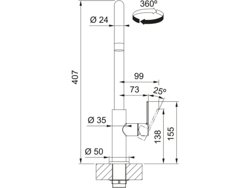 Dřezová baterie Franke FS 2838.901 MARIS SLIM Matná černá - 5