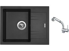 Set Sinks LINEA 600 N Metalblack + batéria Sinks MIX 3 S Chróm Set Sinks LINEA 600 N Metalblack + batéria Sinks MIX 3 S Chróm