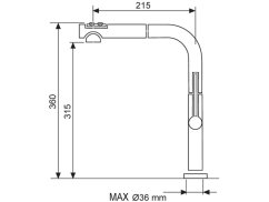 Dřezová baterie Sinks SLIM S2 kartáčovaná