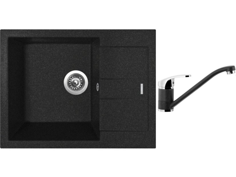 Set Sinks AMANDA 650 Granblack + baterie Sinks Pronto Grandblack