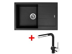 Set Sinks Amanda 780 Pureblack + Mix 3 P GR N6 Set Sinks Amanda 780 Pureblack + Mix 3 P GR N6