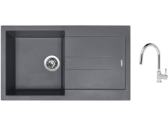 Set Sinks AMANDA 860 Titanium + batéria Sinks MIX 35 P chróm