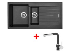 Set Sinks Perfecto 1000.1 Metalblack + Mix 3 P GR Set Sinks Perfecto 1000.1 Metalblack + Mix 3 P GR