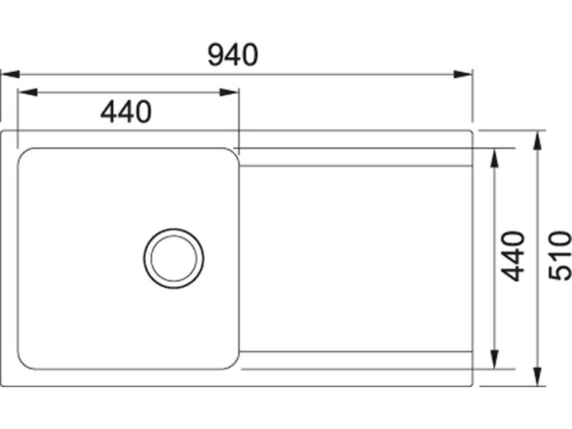 Tectonitový drez Franke OID 611 Šedá
