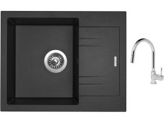 Set Sinks LINEA 600 N Metalblack + batéria Sinks MIX 35 P chróm Set Sinks LINEA 600 N Metalblack + batéria Sinks MIX 35 P chróm