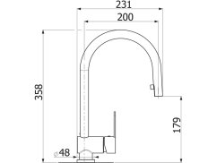 Dřezová baterie Sinks MIX P lesklá Dřezová baterie Sinks MIX P lesklá