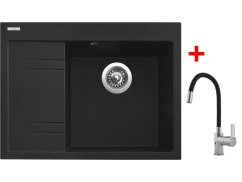 Sinks RIM 650 P Metalblack + Flexia Sinks RIM 650 P Metalblack + Flexia