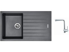 Set Sinks PERFECTO 860 Titanium + baterie Sinks MIX 3 chrom