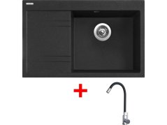 Sinks RIM 780 P Granblack + Elasta nerez/černá
