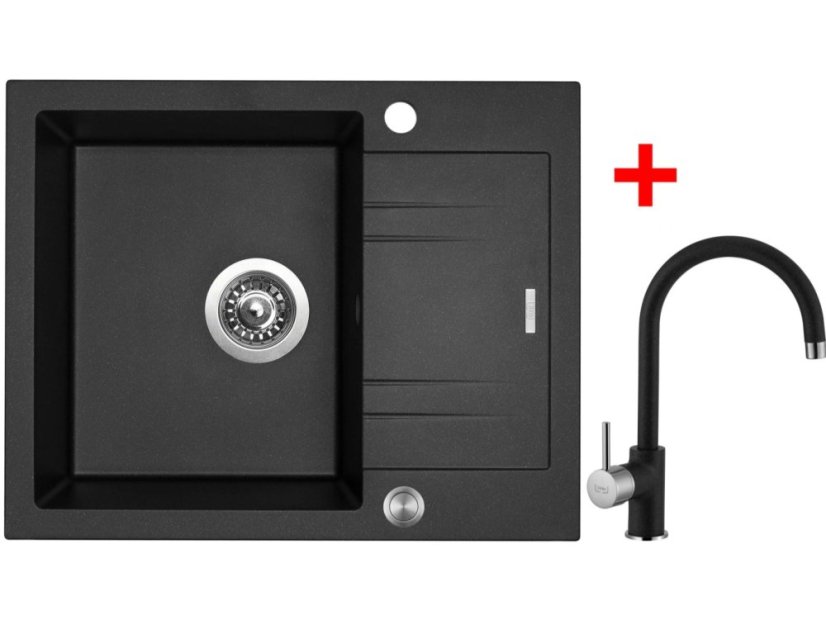 Sinks LINEA 600 XC Metalblack + Vitalia GR