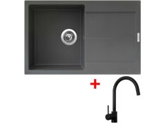 Sinks ULTIMA 790 Titanium + Vitalia čierná matná Sinks ULTIMA 790 Titanium + Vitalia čierná matná