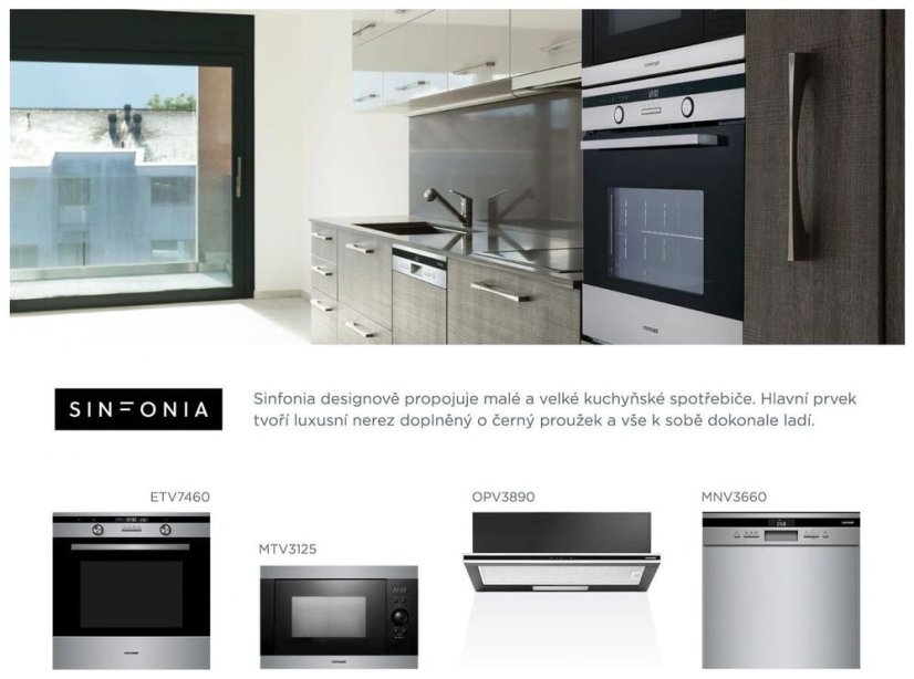 Conceptr OPV3890 Sinfonia výsuvná digestoř 90 cm