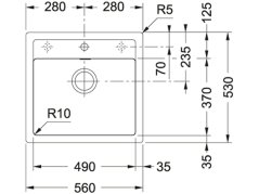 Tectonitový dřez Franke SID 610 Černá