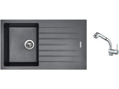 Set Sinks PERFECTO 860 Titanium + baterie Sinks MIX 3 S Chrom
