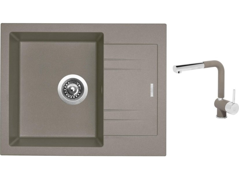 Set Sinks LINEA 600 N Truffle + batéria Sinks MIX 3 P Truffle