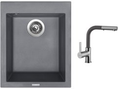 Set Sinks CUBE 410 Titanium + batéria Sinks ENIGMA S Titanium Set Sinks CUBE 410 Titanium + batéria Sinks ENIGMA S Titanium