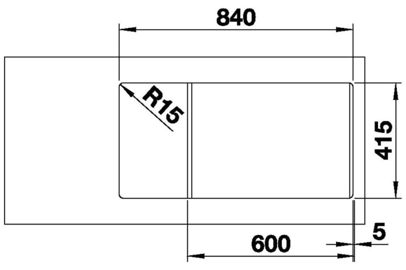 Granitový drez Blanco FAVUM XL 6 S aluminium