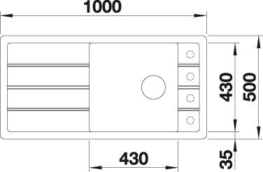 Granitový dřez Blanco FARON XL 6 S Bílá soft