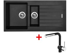 Set Sinks Perfecto 1000.1 Pureblack + Mix 3 P GR N6 Set Sinks Perfecto 1000.1 Pureblack + Mix 3 P GR N6