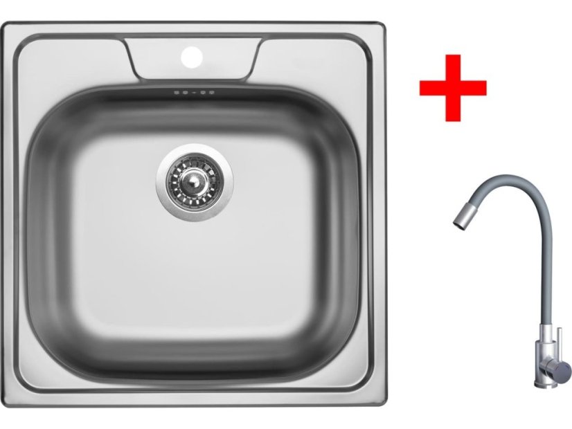 Sinks CLASSIC 480 + ELASTA nerez/šedá