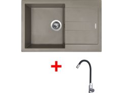 Set Sinks Amanda 780 Truffle + Elasta nerez/čierná Set Sinks Amanda 780 Truffle + Elasta nerez/čierná