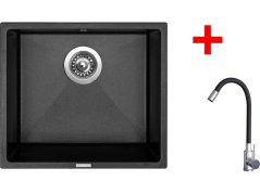 Sinks FRAME 457 Metalblack + Elasta nerez/čierná Sinks FRAME 457 Metalblack + Elasta nerez/čierná