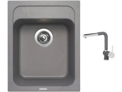 Set Sinks CLASSIC 400 Titanium + baterie Sinks MIX 3 P Titanium