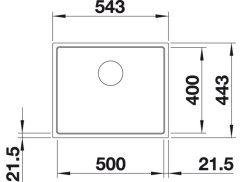 Granitový dřez Blanco SUBLINE 500 IF Steel Frame Silgranit antracit bez táhla Granitový dřez Blanco SUBLINE 500 IF Steel Frame Silgranit antracit bez táhla