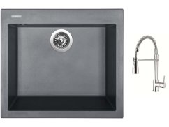 Set Sinks CUBE 560 Titanium + baterie Sinks MIX 35 PROF S chrom Set Sinks CUBE 560 Titanium + baterie Sinks MIX 35 PROF S chrom