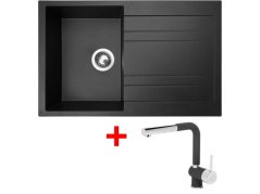 Set Sinks Grande 800 Granblack + Mix 3 P GR Set Sinks Grande 800 Granblack + Mix 3 P GR