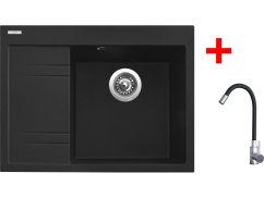 Sinks RIM 650 P Metalblack + Elasta nerez/čierná Sinks RIM 650 P Metalblack + Elasta nerez/čierná