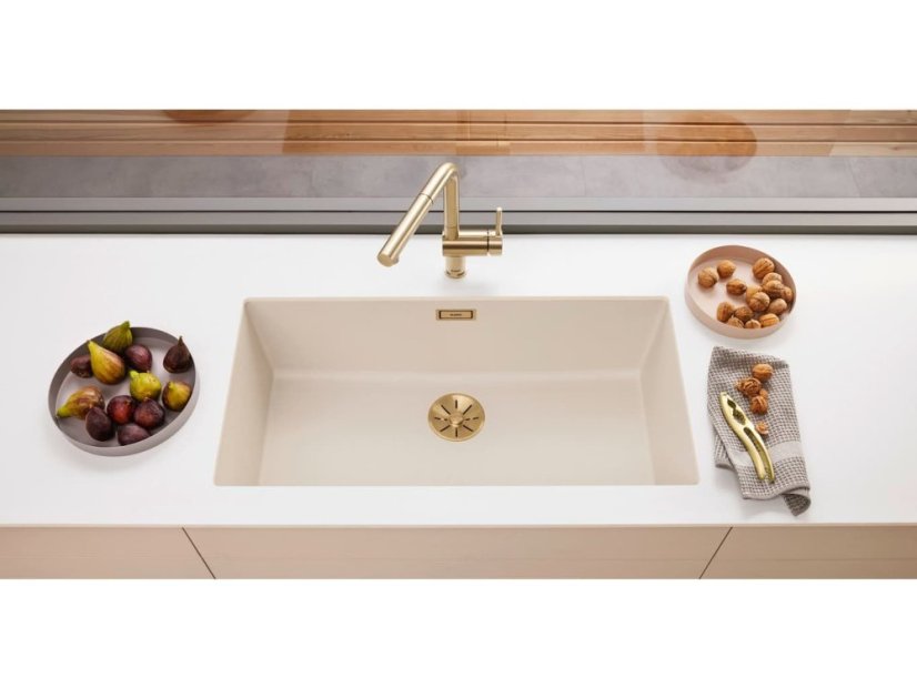 Odtoková sada InFino s přepadem C-overflow, saténově zlatá Gold Edition