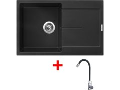 Sinks ULTIMA 790 Pureblack + Elasta nerez/čierná Sinks ULTIMA 790 Pureblack + Elasta nerez/čierná