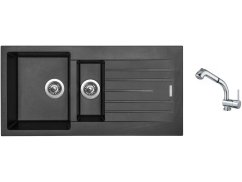 Set Sinks PERFECTO 1000.1 Metalblack + batéria Sinks MIX 3 S Chróm Set Sinks PERFECTO 1000.1 Metalblack + batéria Sinks MIX 3 S Chróm