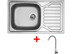 Sinks OKIO 860 XXL + ELASTA nerez/šedá