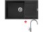 Set Sinks Ultima 860 XXL Metalblack + Vitalia