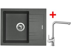Sinks LINEA 600 Titanium + Elka Sinks LINEA 600 Titanium + Elka