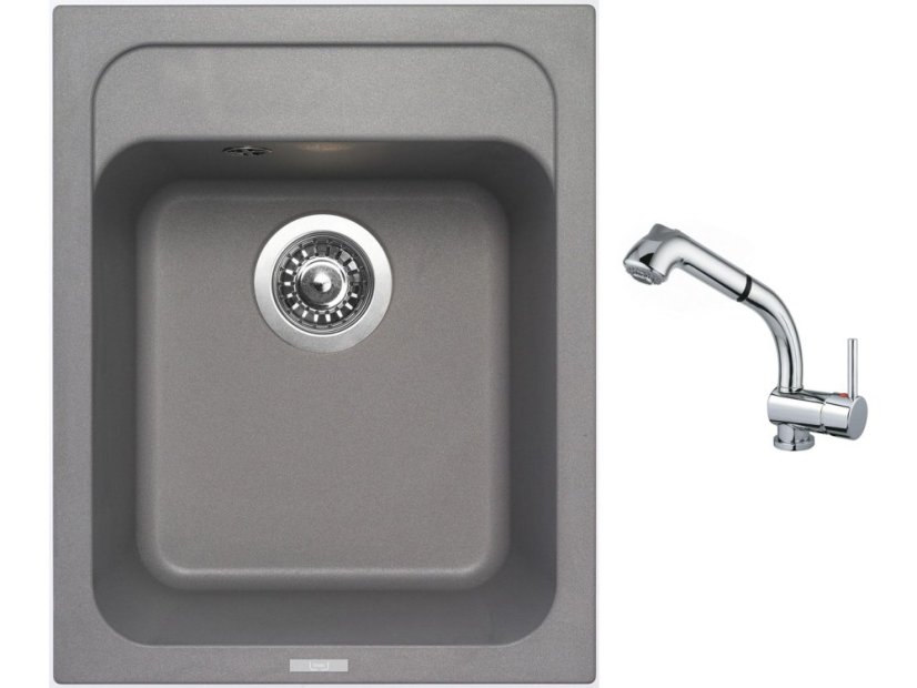 Set Sinks CLASSIC 400 Titanium +batéria Sinks MIX 3 S Chróm