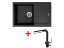 Set Sinks Amanda 780 Pureblack + Mix 3 P GR N6