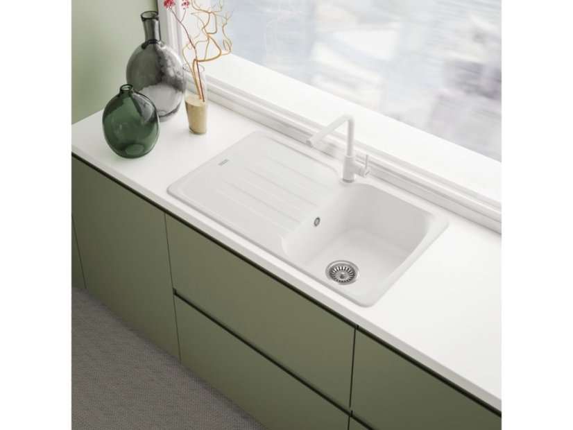 Dřezová baterie Franke FS 3235.094 LINA SMART Bílá-led - 2