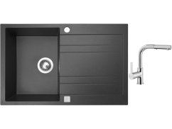 Set Sinks GRANDE 800 Granblack + batéria Sinks ENIGMA S chróm