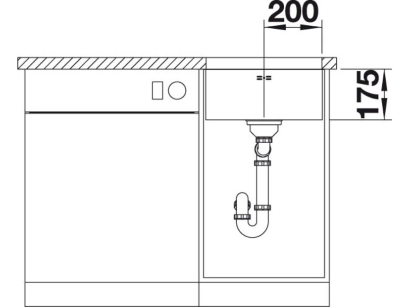 Nerezový dřez Blanco SUPRA 400 U Nerez kartáčovaný