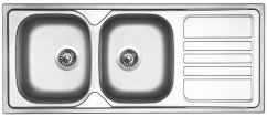 Nerezový dřez Sinks OKIO 1200 DUO V 0,6mm matný Nerezový dřez Sinks OKIO 1200 DUO V 0,6mm matný